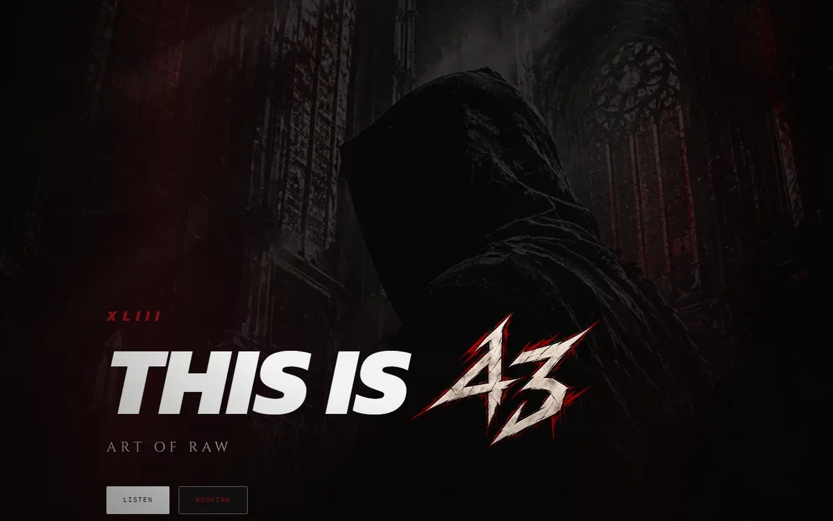 Website van rawstyle-artiest 43 / XLIII