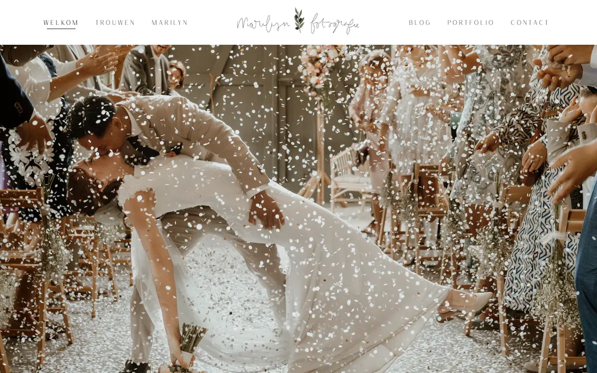 Website van trouwfotograaf Marilyn Fotografie