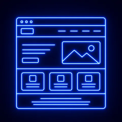 Neon icoon: eerste opzet